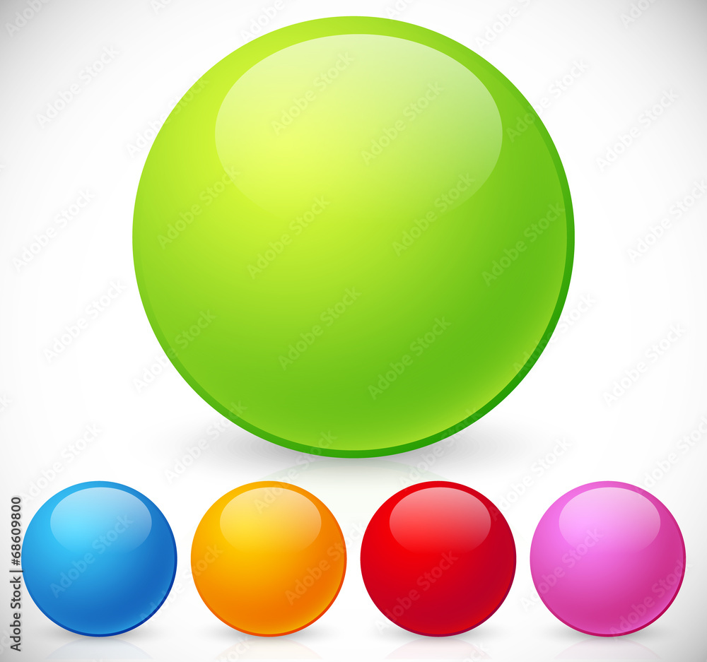 Aufkleber glossy circles with space for your graphics, text