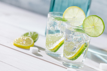 Closeup of citrus drink for summer