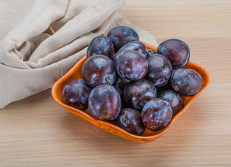 Ripe fresh plum