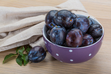 Ripe fresh plum