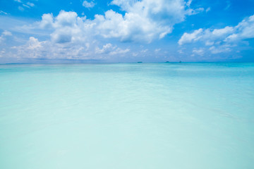 Beach of tropical crystal clear sea, White sand beach, Tachai is