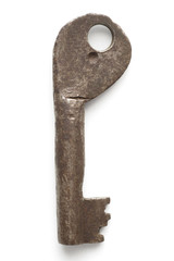 rusty key isolated