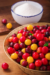 Fresh cherry plums