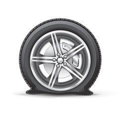 Obraz na płótnie Canvas flat tire