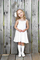 Naklejka premium portrait of a beautiful fashion little girl