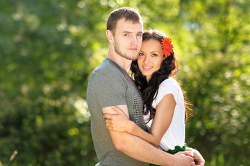 Fototapeta premium portrait of a beautiful couple in love