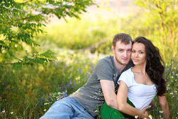 portrait of a beautiful couple in love