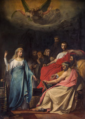 Mechelen - Paint of Sermon of st. Katharine in st. Johns church