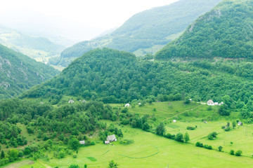 Fototapeta na wymiar Mountain and green landscape of Montenegro