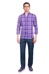 Man in fashion look isolated on white