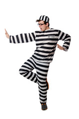 Funny prison inmate in concept