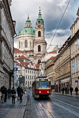 Fototapeta premium old scenic street of Prague