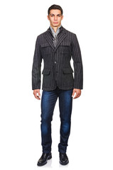 Man in fashion look isolated on white