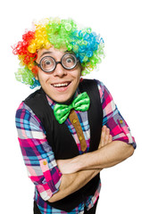 Clown isolated on the white background