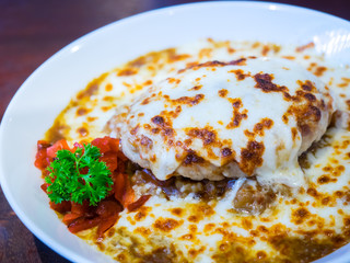 Hamburger curry gratin