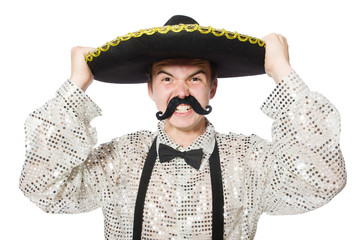 Funny mexican isolated on the white