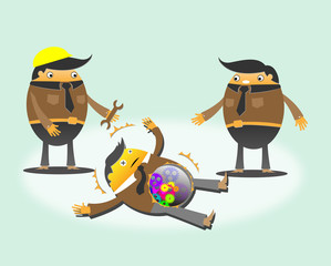 Business man to failure