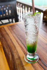 fresh cold drink peppermint soda water