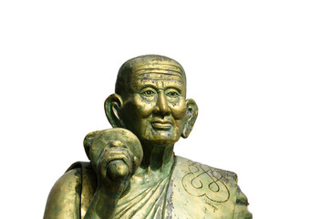 Fototapeta na wymiar a monk statue isolated