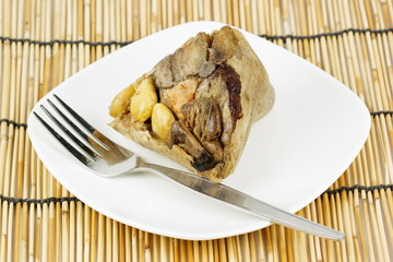 Zongzi or sticky rice dumpling