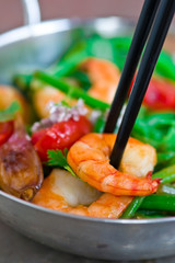 shrimps stir fry