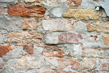 alte Ziegelsteinwand