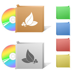 Leaf. Box with compact disc.