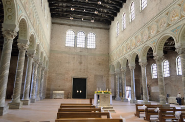 Fototapeta premium Sant'Apollinare in Classe interior view, Ravenna