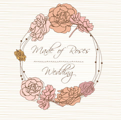 Invitation card with flower vector illustration