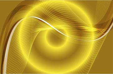 Abstract light wave golden background