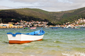Naklejka na ściany i meble boats in Rias Baixas, Galicia, Spain