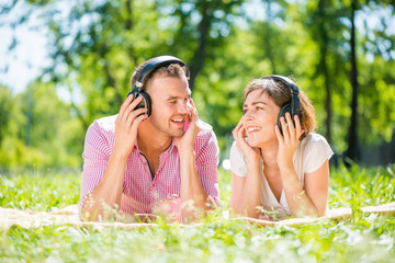 Couple in park