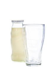 Milk, Glass and Bottle of milk