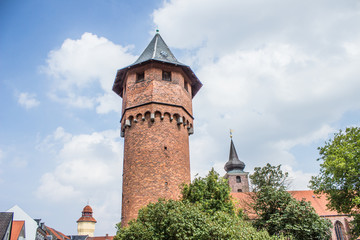 Fototapeta na wymiar Nykøbing Vandtårn (Wasserturm in Nykøbing Falster) Klosterstræde