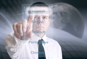 languages ​​menu Spanish