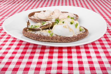 sandwich cream cheese and onions