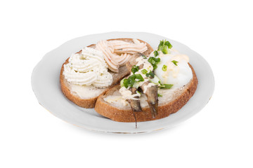 sandwich cream cheese and onions
