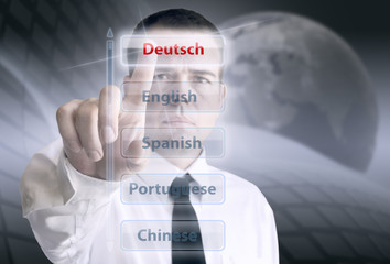 languages ​​menu Deutsch