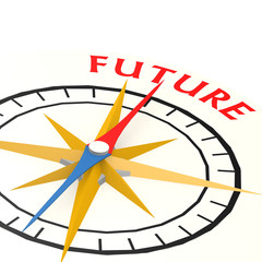 Compass with future word