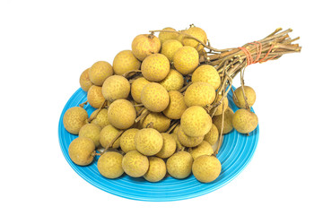 Longan on white background