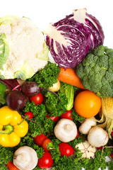 vegetables isolated on a white background