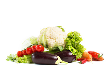vegetables isolated on a white background