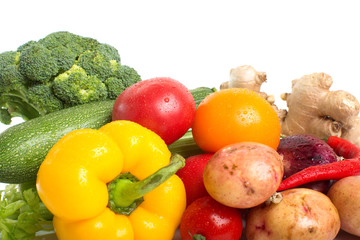 vegetables isolated on a white background