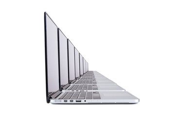 Laptops in Row
