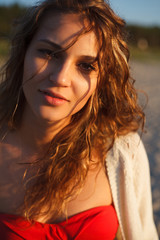 Beautiful girl on a beach
