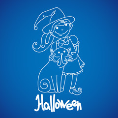 Children dressed  to celebrate Halloween