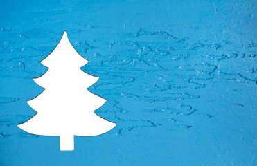 Hintergrund blau mit Weihnachtsbaum zu Weihnachten