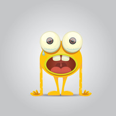 Vector Cartoon cute smiling monster