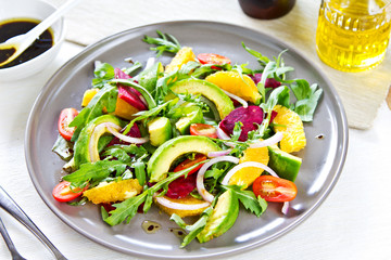 Avocado with Orange and Beetroot salad