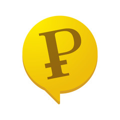 Comic balloon with a currency sign